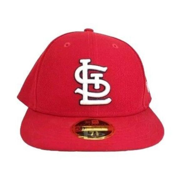 New Era 59Fifty Men Women Hat St. Louis Cardinals Low Profile Red Fitted Cap - Picture 1 of 16
